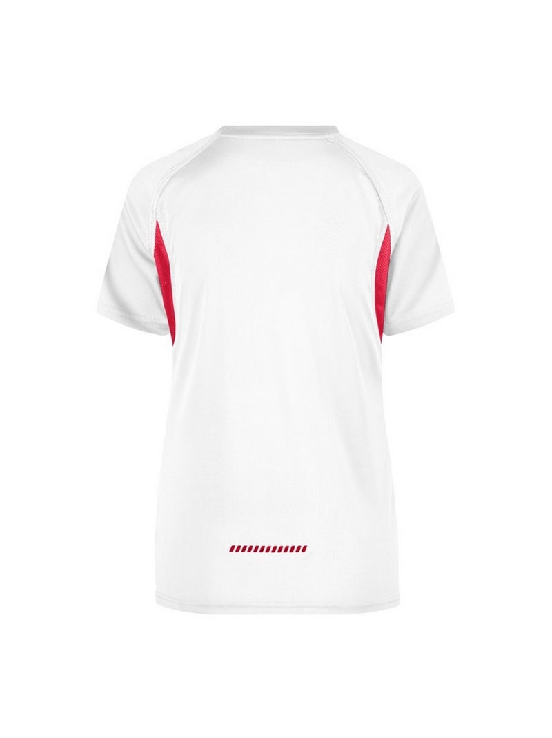 James and Nicholson - T-shirt course à pied Blanc/Rouge - Kiabi