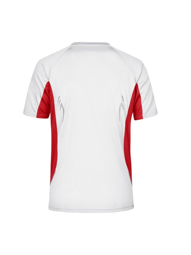 James and Nicholson - T-shirt course à pied Blanc/Rouge - Kiabi