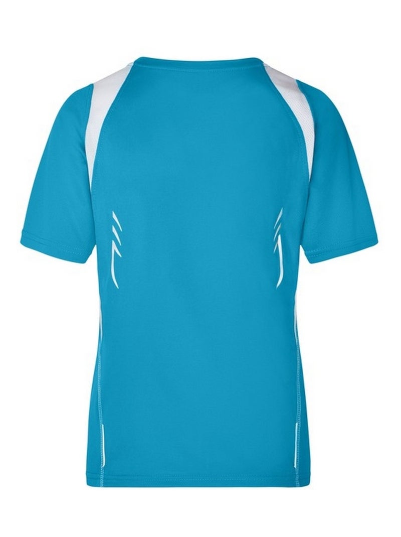 James and Nicholson - T-shirt course à pied Bleu turquoise - Kiabi