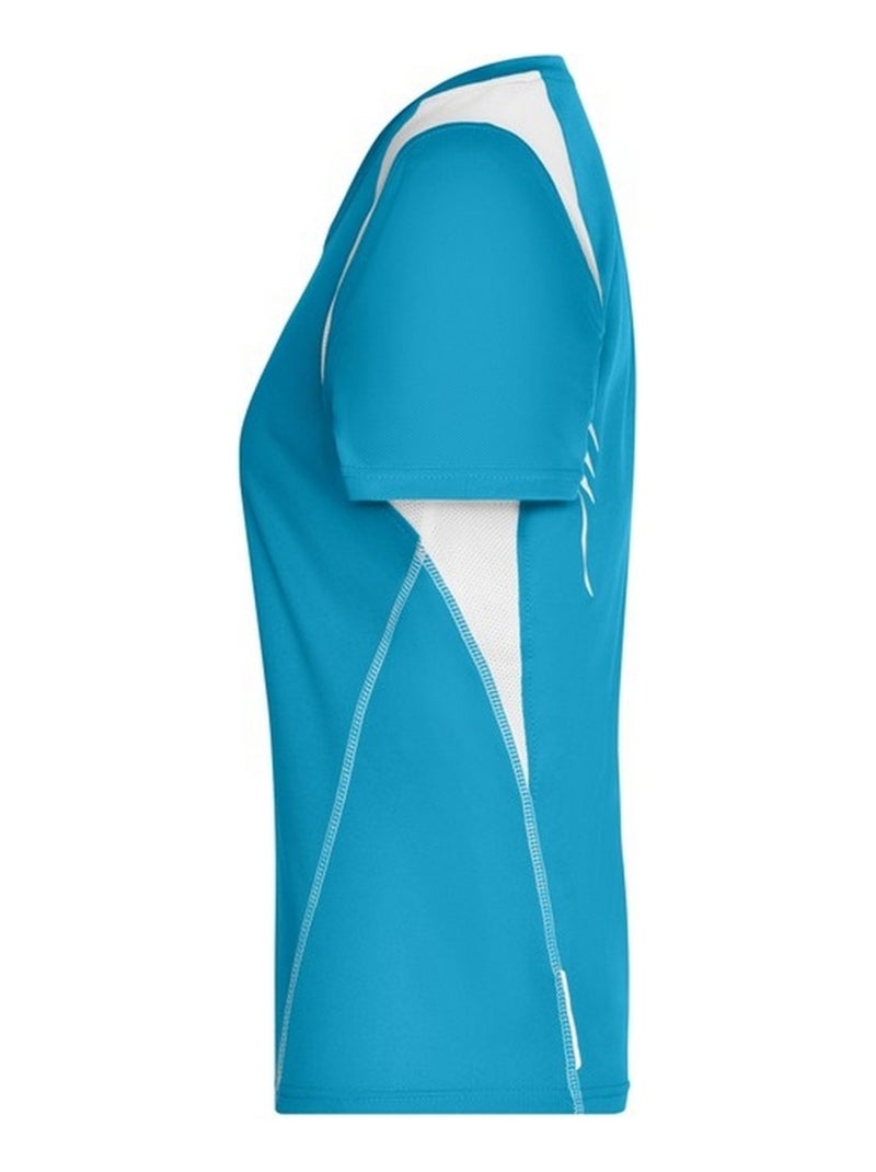 James and Nicholson - T-shirt course à pied Bleu turquoise - Kiabi