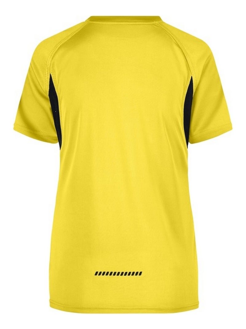 James and Nicholson - T-shirt course à pied Jaune pâle - Kiabi