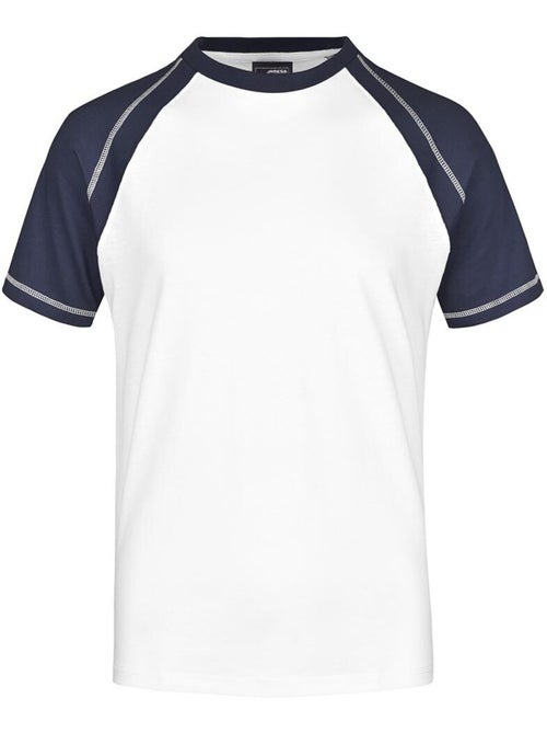 James and Nicholson - T-shirt manches raglan motif/style Contrasté - Kiabi
