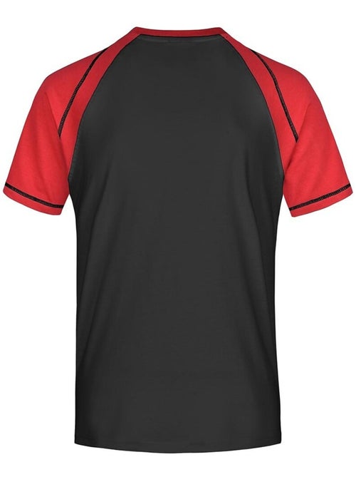 James and Nicholson - T-shirt manches raglan motif/style Contrasté - Kiabi