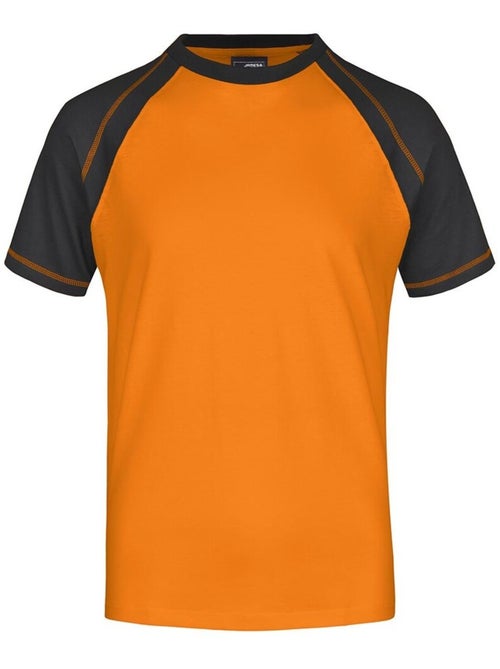 James and Nicholson - T-shirt manches raglan motif/style Contrasté - Kiabi