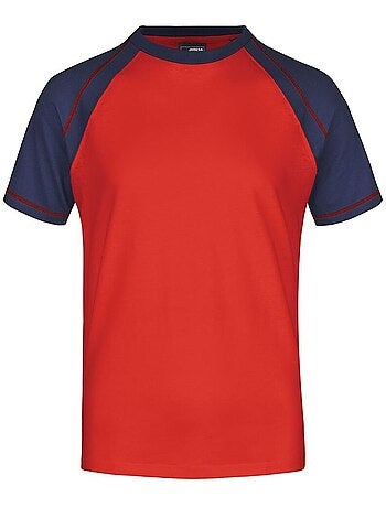 James and Nicholson - T-shirt manches raglan motif/style Contrasté