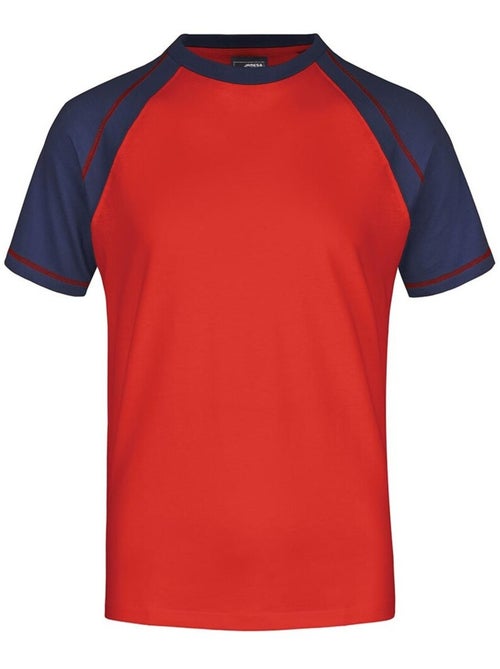 James and Nicholson - T-shirt manches raglan motif/style Contrasté - Kiabi