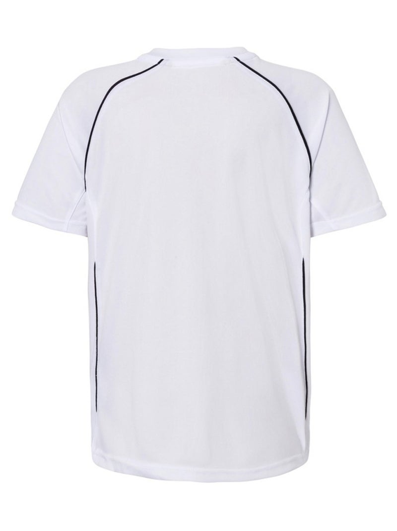 James and Nicholson - T-shirt TEAM Blanc Noir - Kiabi