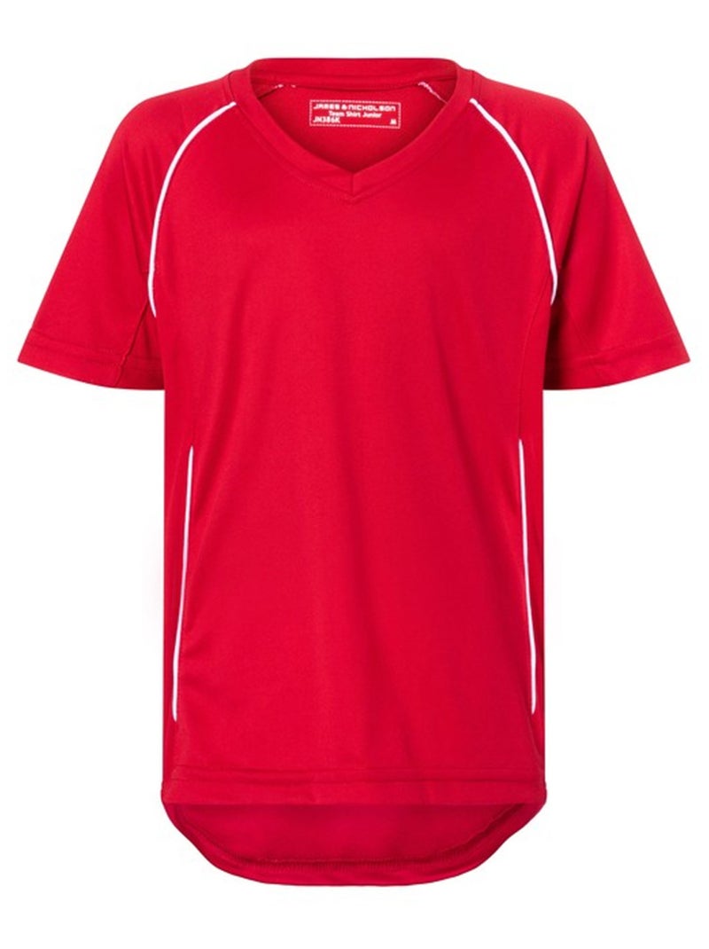 James and Nicholson - T-shirt TEAM Blanc Rouge - Kiabi