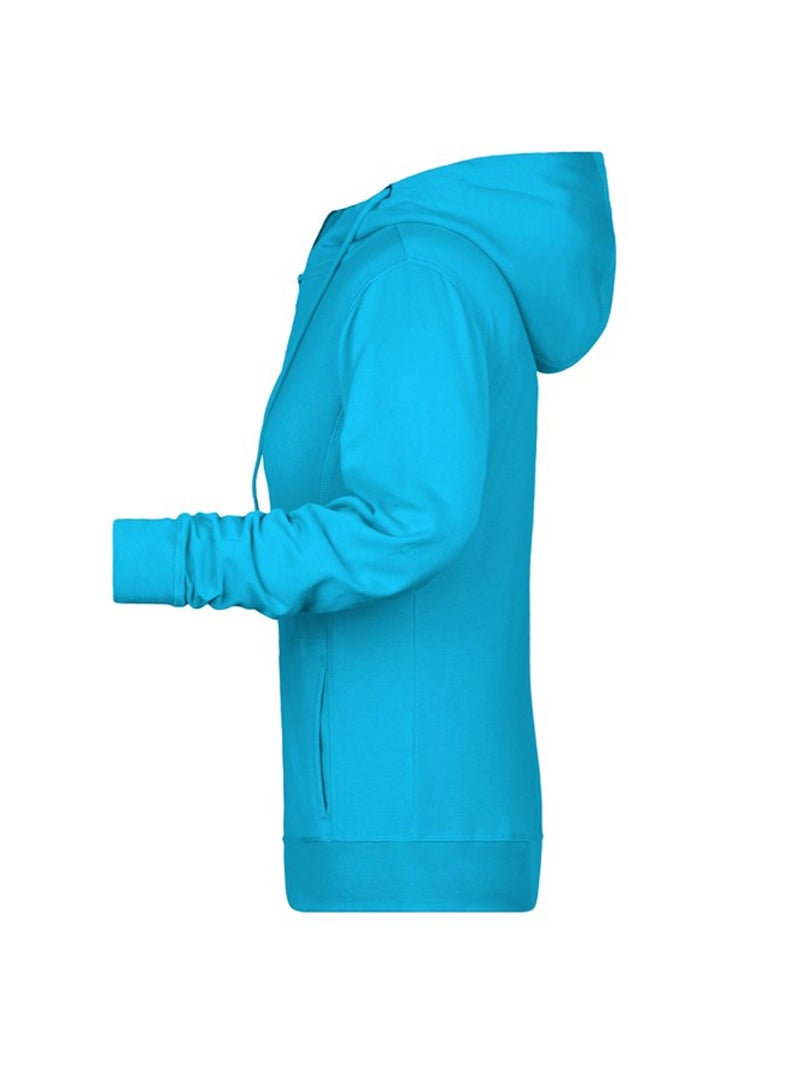 James and Nicholson - Veste à capuche Bleu marine/Turquoise - Kiabi