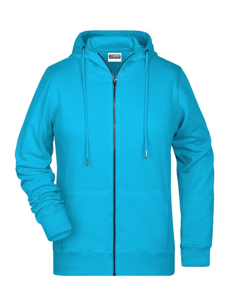 James and Nicholson - Veste à capuche Bleu turquoise - Kiabi