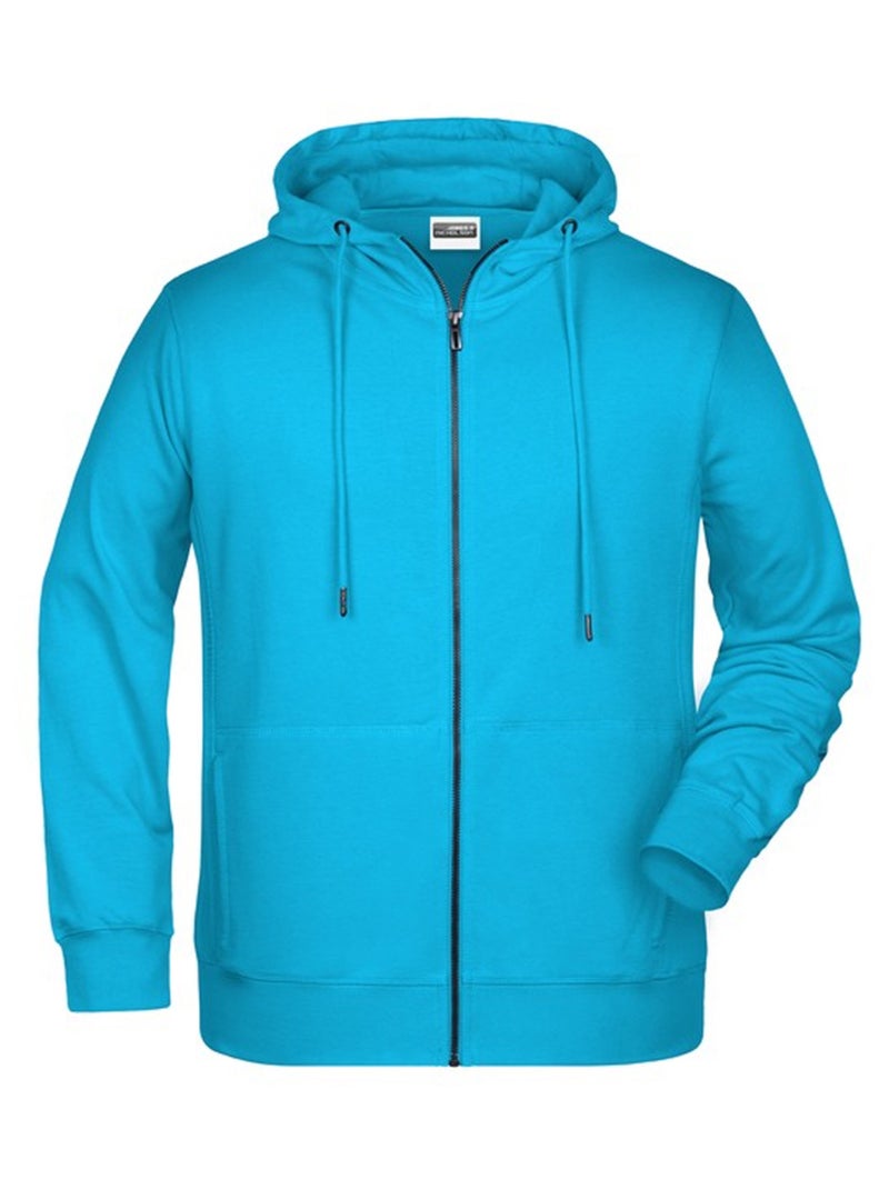 James and Nicholson - Veste à capuche Bleu turquoise - Kiabi