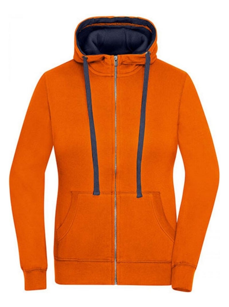 James and Nicholson - Veste à capuche LAmis imaginairesESTYLE Orange corail - Kiabi