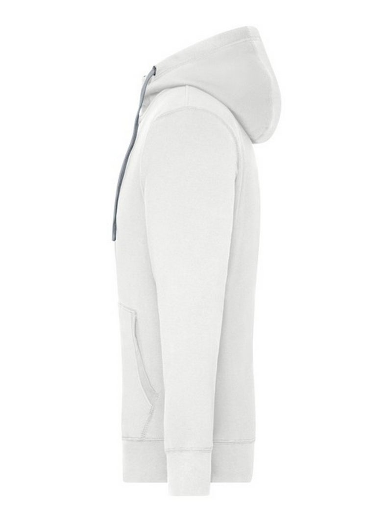 James and Nicholson - Veste à capuche LIFESTYLE Blanc Rose - Kiabi