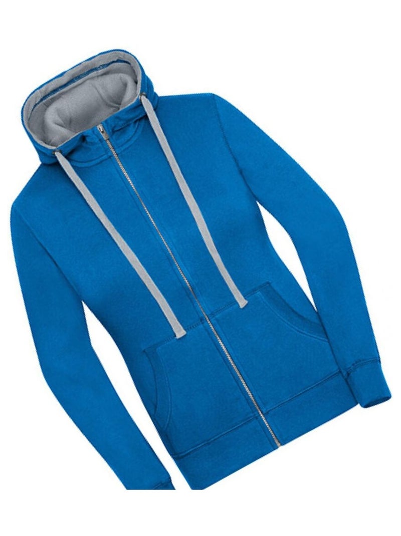 James and Nicholson - Veste à capuche LIFESTYLE Bleu cobalt - Kiabi