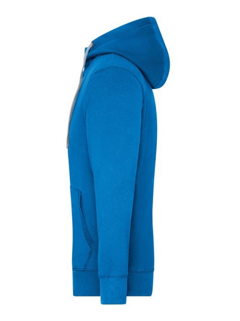 James and Nicholson - Veste à capuche LIFESTYLE Bleu cobalt - Kiabi