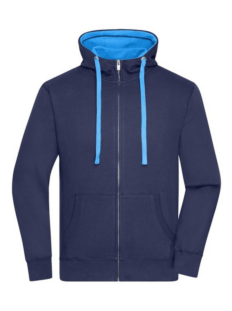 James and Nicholson - Veste à capuche LIFESTYLE Bleu - Kiabi