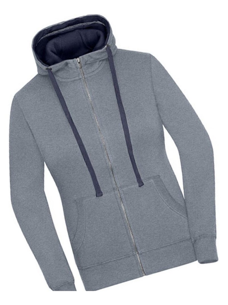 James and Nicholson - Veste à capuche LIFESTYLE Gris - Kiabi