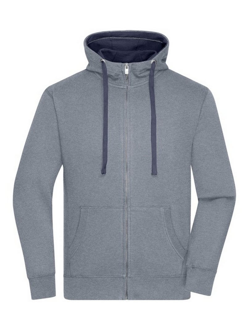 James and Nicholson - Veste à capuche LIFESTYLE Gris - Kiabi