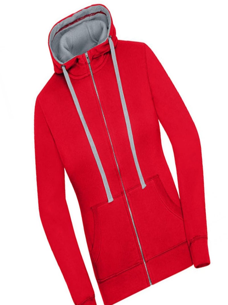 James and Nicholson - Veste à capuche LIFESTYLE Rouge - Kiabi