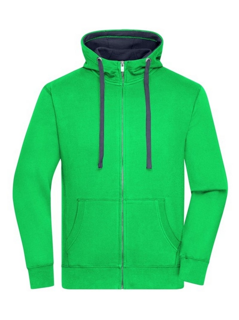 James and Nicholson - Veste à capuche LIFESTYLE Vert fluo - Kiabi