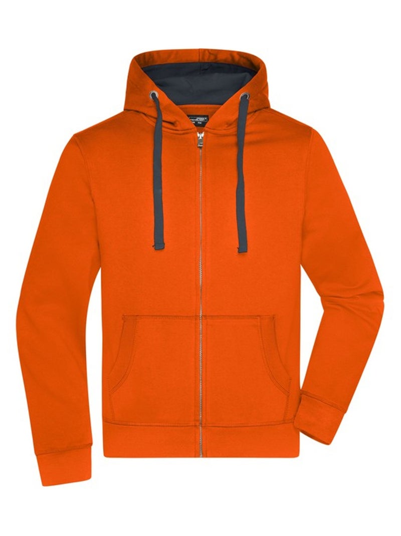 James and Nicholson - Veste à capuche Orange corail - Kiabi