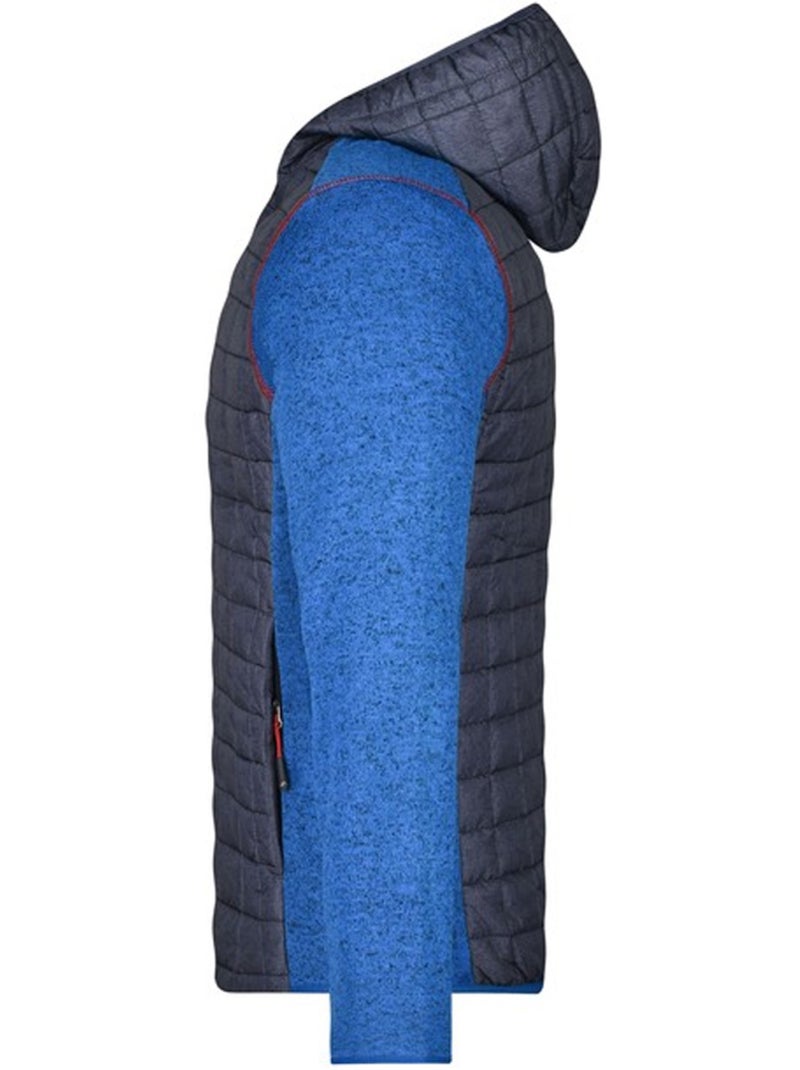 James and Nicholson - Veste hybride motif/style Chiné Bleu - Kiabi