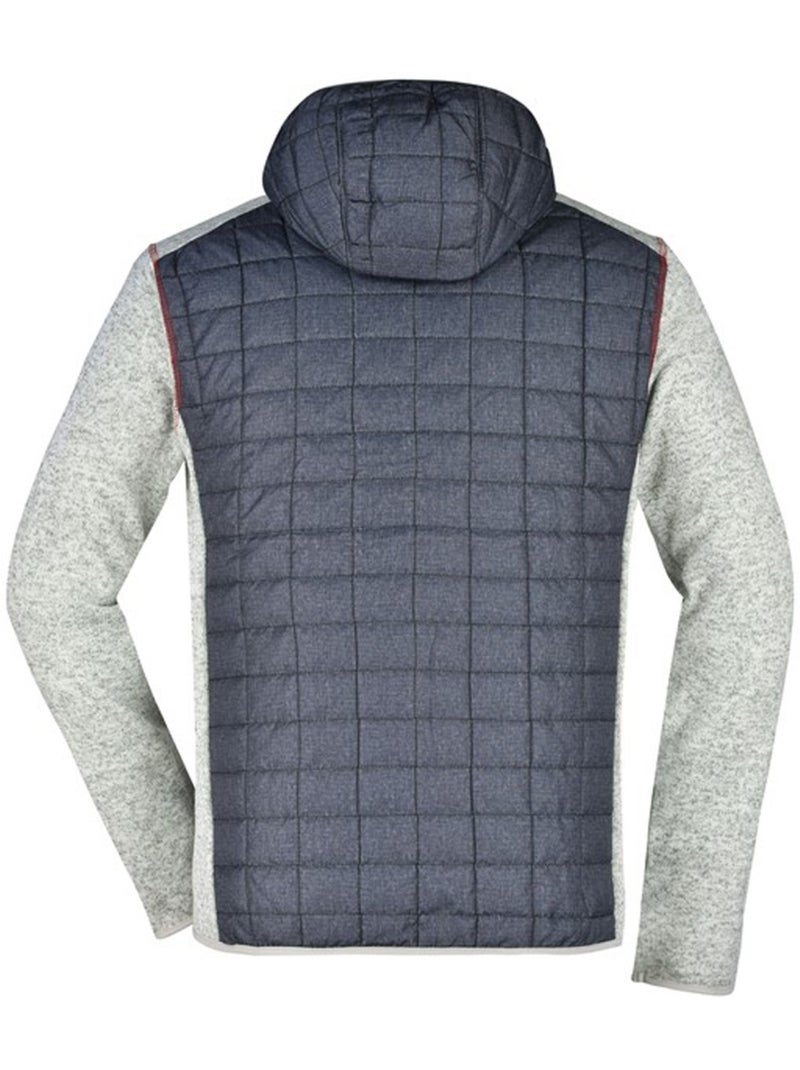 James and Nicholson - Veste hybride motif/style Chiné Gris tourterelle - Kiabi