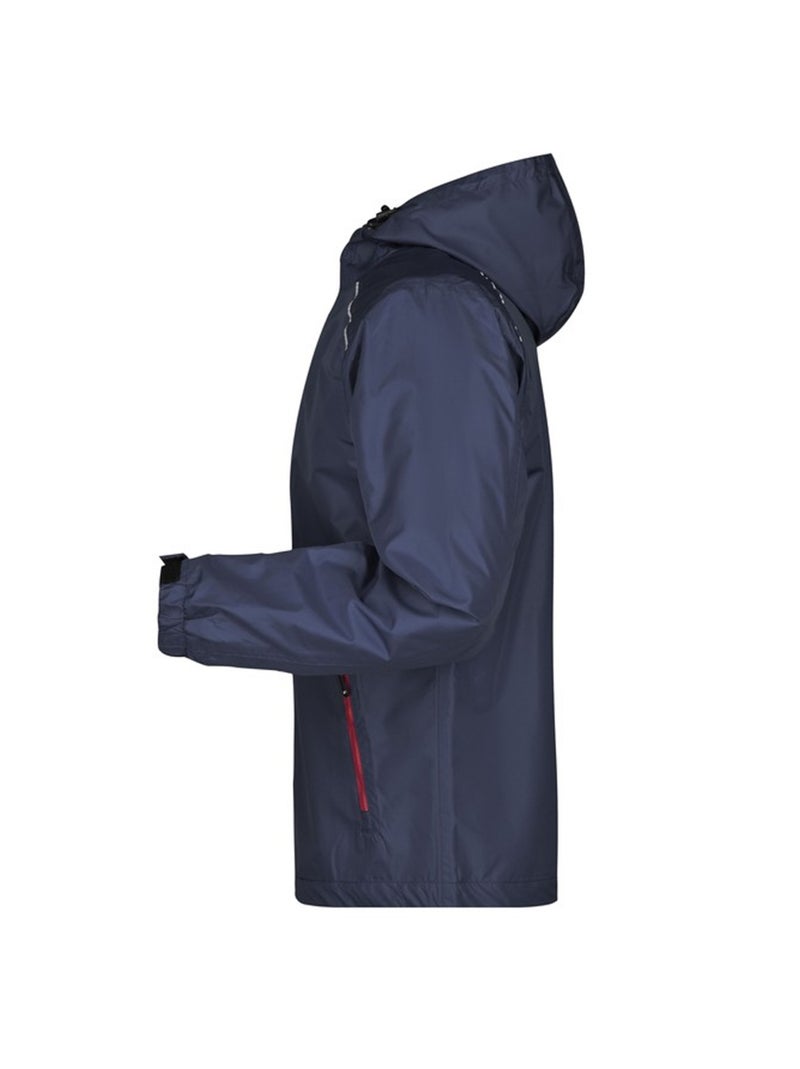 James and Nicholson - Veste imperméable Marine/Rouge - Kiabi