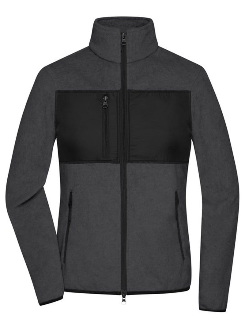 James and Nicholson - Veste polaire Gris chiné - Kiabi