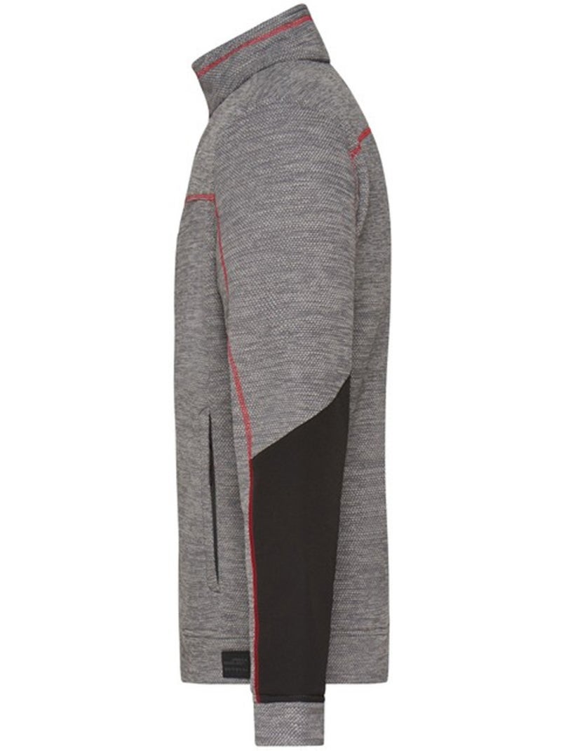 James and Nicholson - Veste polaire Gris tourterelle - Kiabi