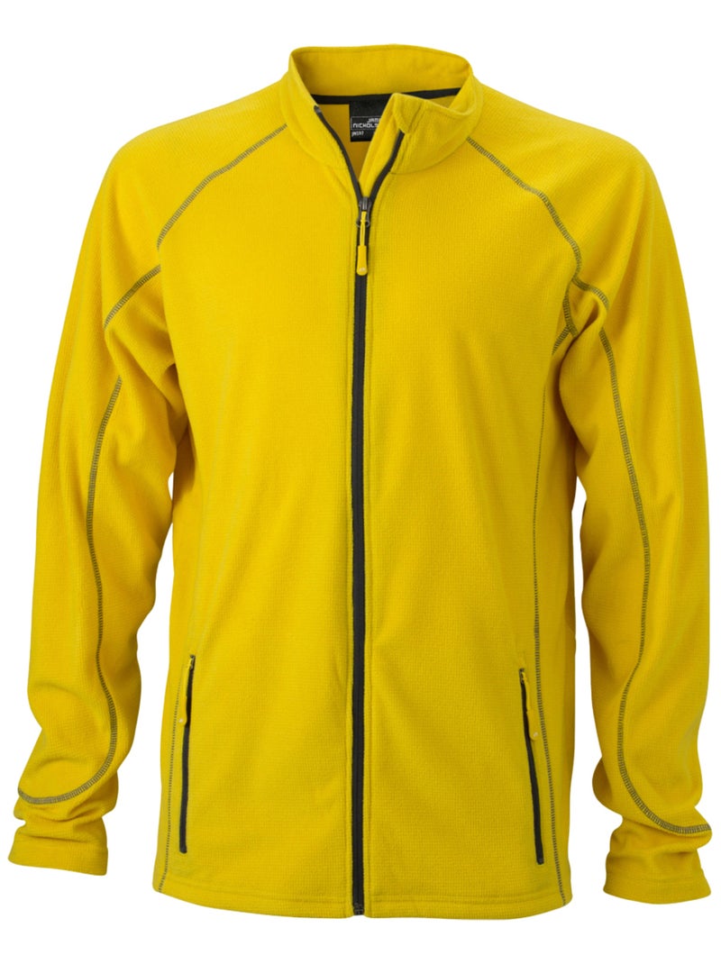 James and Nicholson - Veste polaire Jaune moutarde - Kiabi