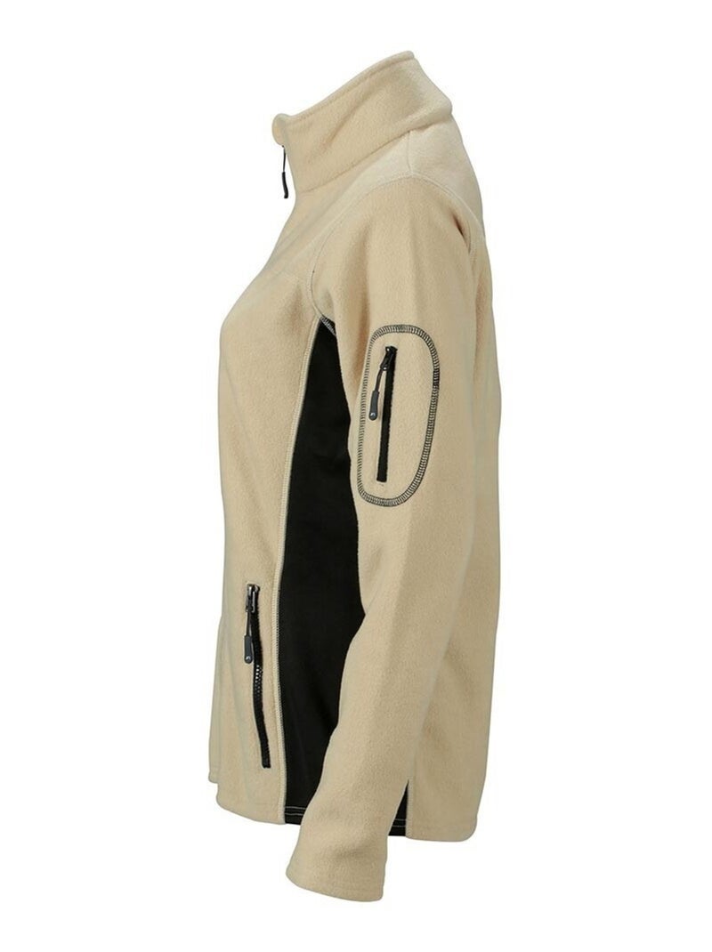 James and Nicholson - Veste polaire STRONG Noir Beige - Kiabi