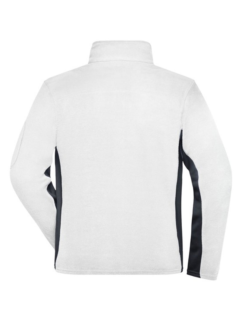 James and Nicholson - Veste polaire travail STRONG Blanc Noir - Kiabi