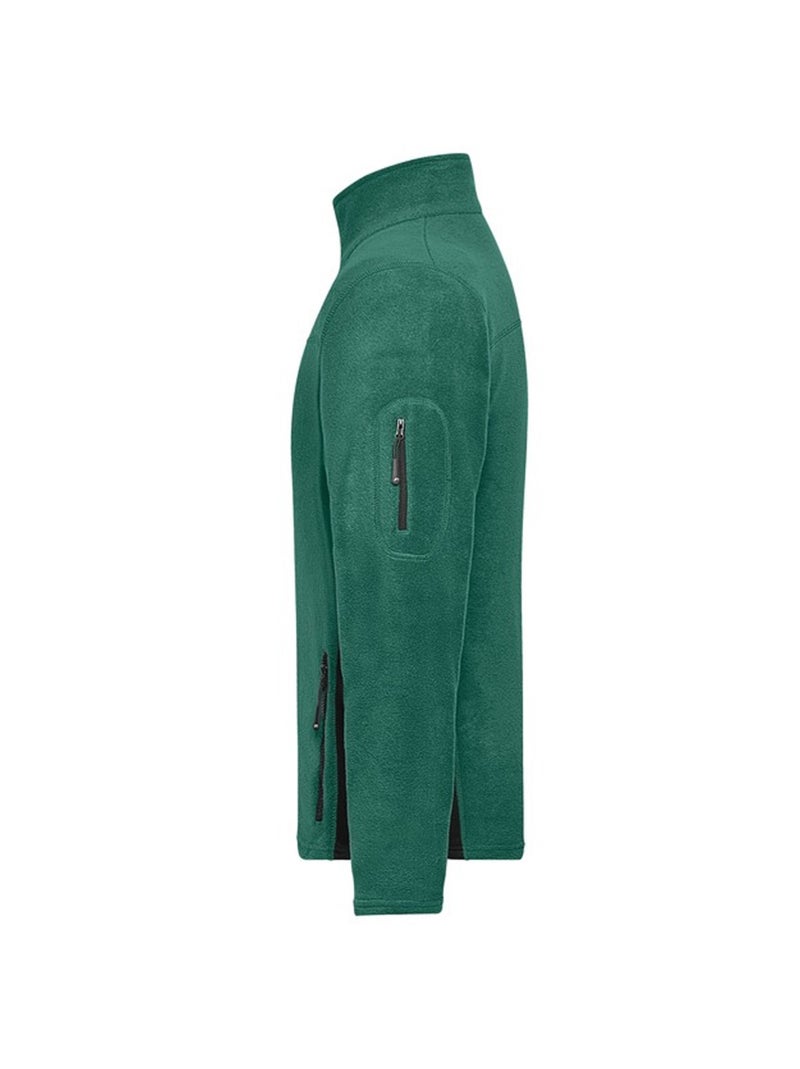 James and Nicholson - Veste polaire travail STRONG Noir Vert Noir - Kiabi