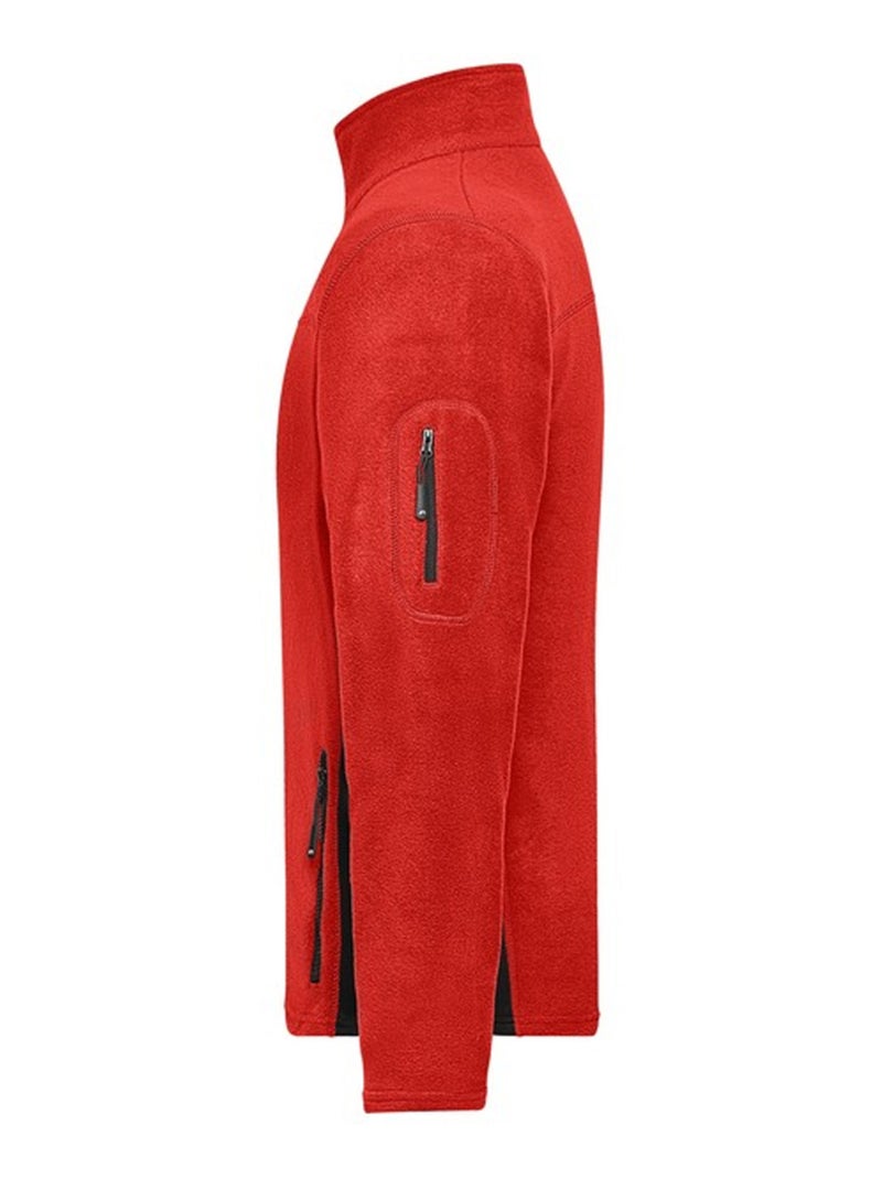 James and Nicholson - Veste polaire travail STRONG Rouge brique - Kiabi