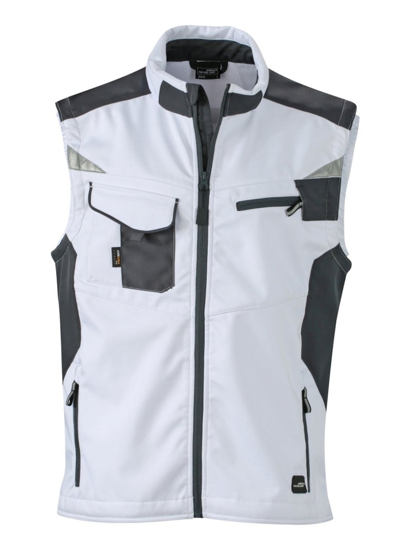 James and Nicholson - Veste sans manches CRAFTSMEN Blanc - Kiabi