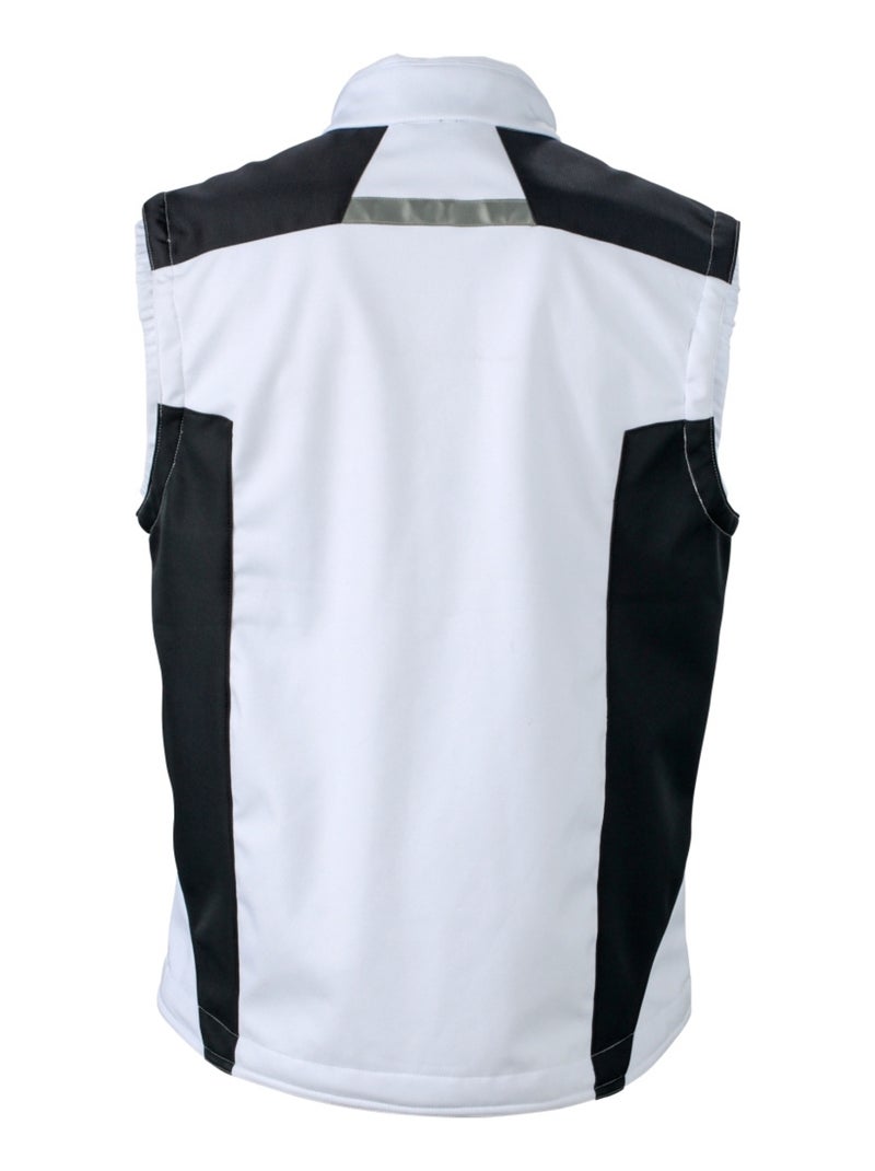 James and Nicholson - Veste sans manches CRAFTSMEN Blanc - Kiabi