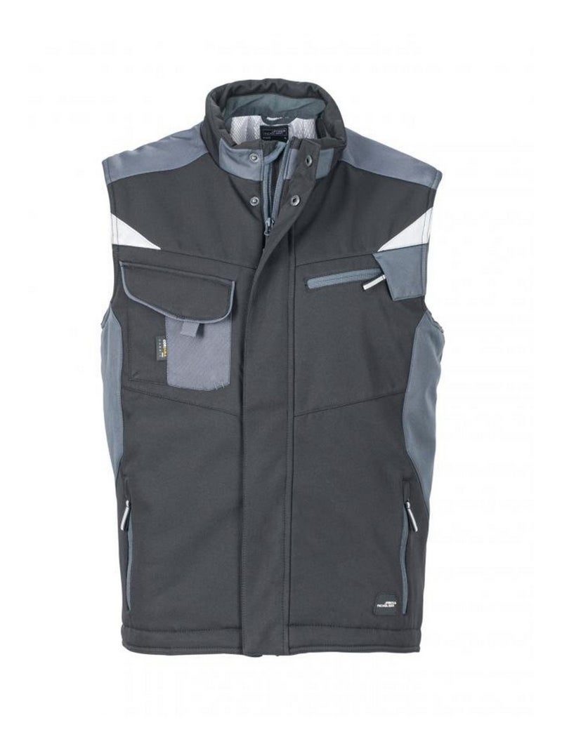 James and Nicholson - Veste sans manches CRAFTSMEN Noir mat - Kiabi