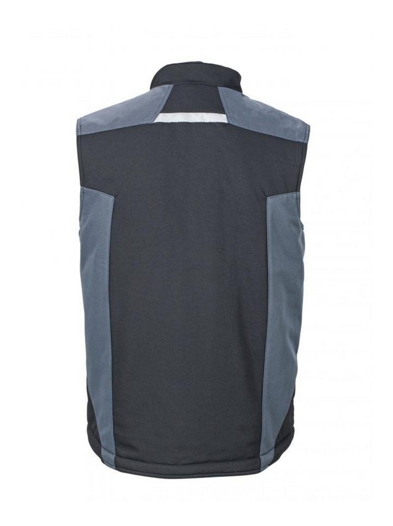 James and Nicholson - Veste sans manches CRAFTSMEN Noir mat - Kiabi