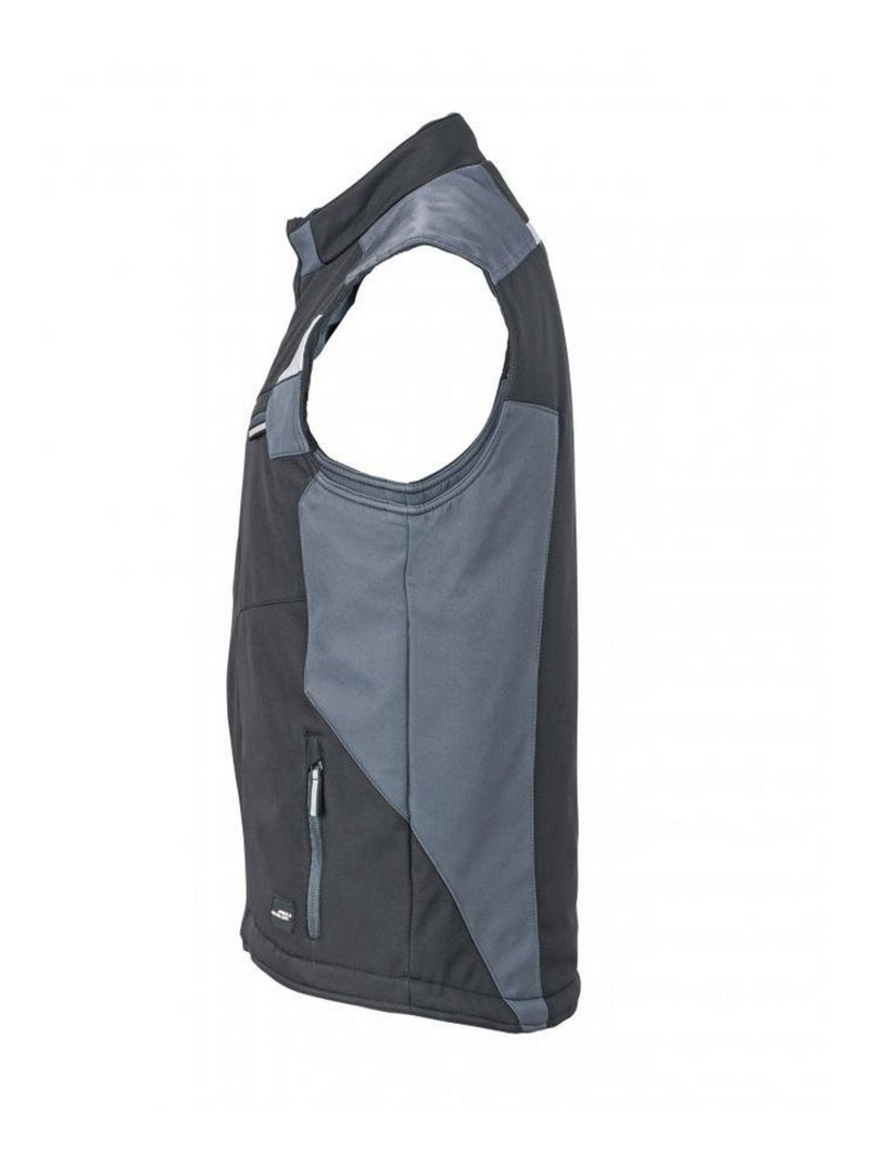 James and Nicholson - Veste sans manches CRAFTSMEN Noir mat - Kiabi