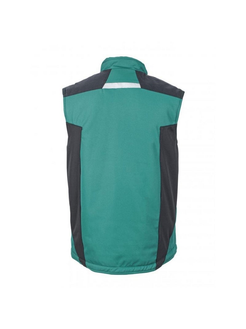 James and Nicholson - Veste sans manches CRAFTSMEN Noir Vert Noir - Kiabi