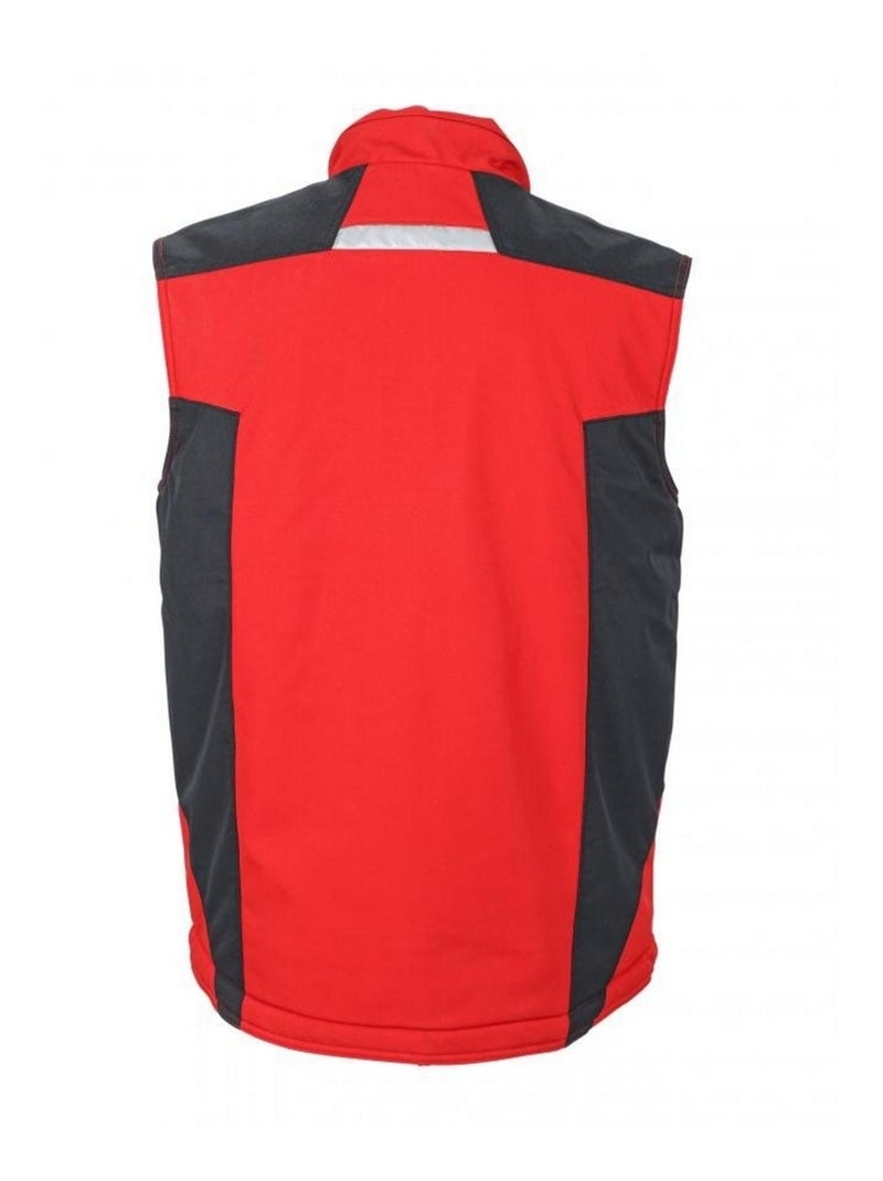 James and Nicholson - Veste sans manches CRAFTSMEN Rouge brique - Kiabi
