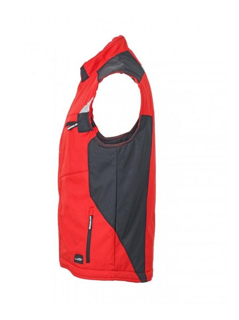 James and Nicholson - Veste sans manches CRAFTSMEN Rouge brique - Kiabi