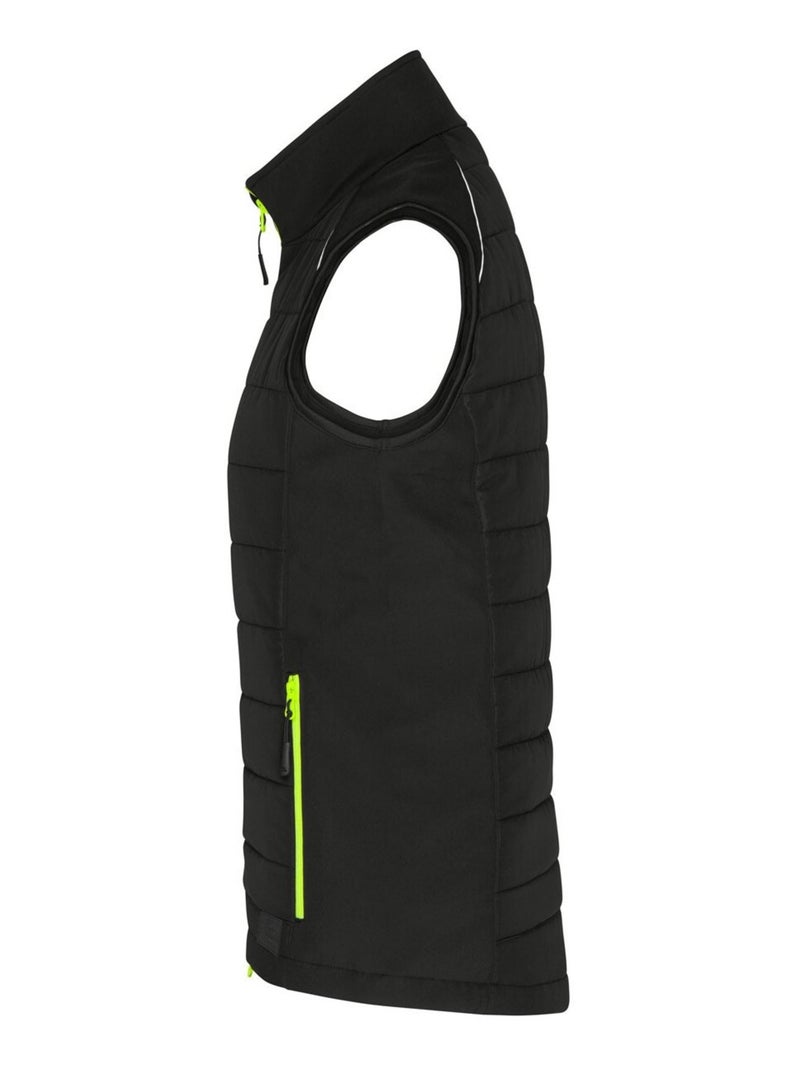James and Nicholson - Veste sans manches HYBRID Noir Jaune Noir - Kiabi