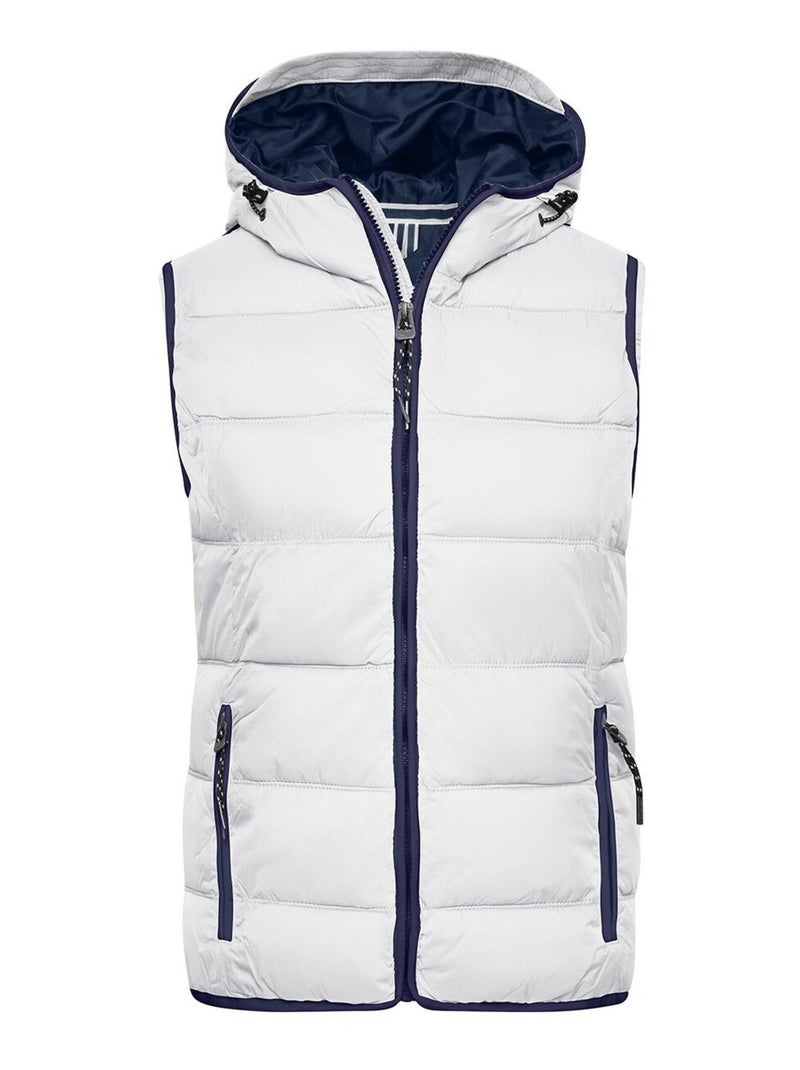 James and Nicholson - Veste sans manches MARITIME Blanc Bleu - Kiabi
