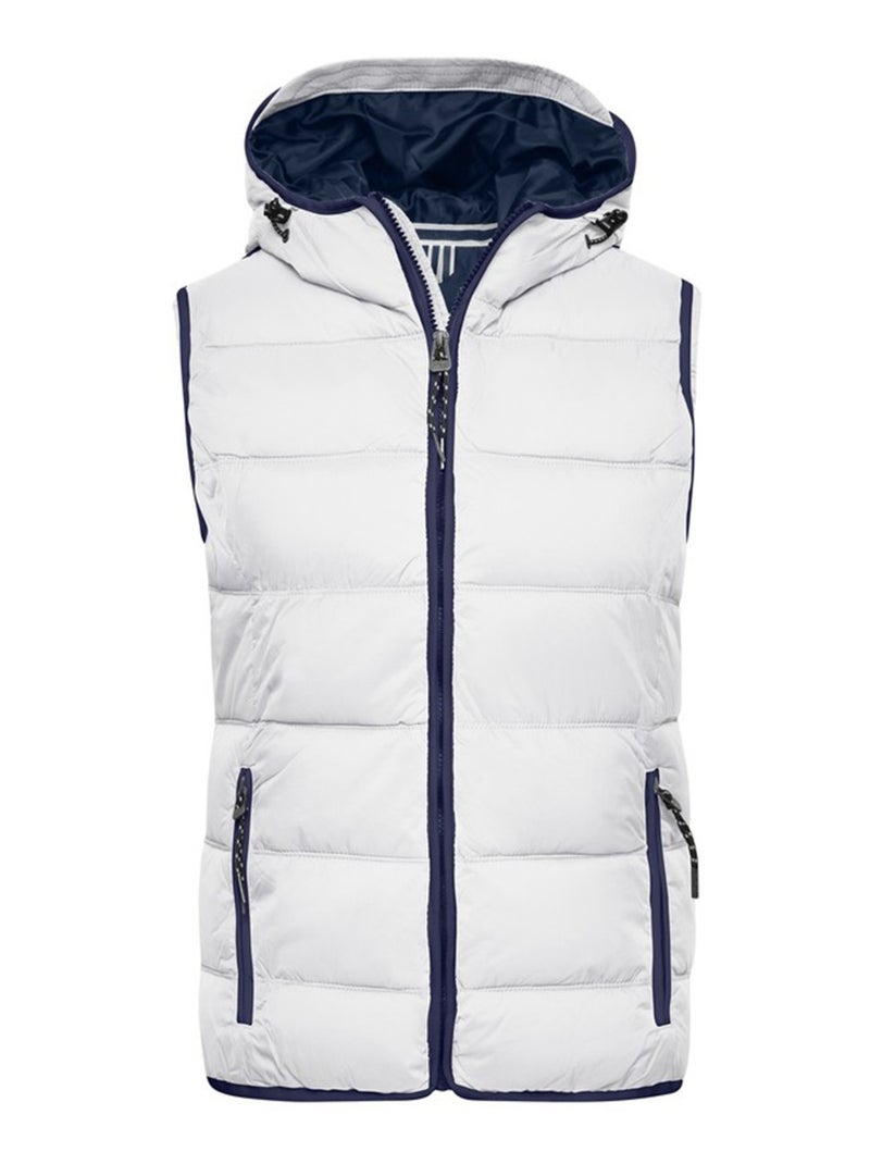 James and Nicholson - Veste sans manches MARITIME Blanc Bleu - Kiabi