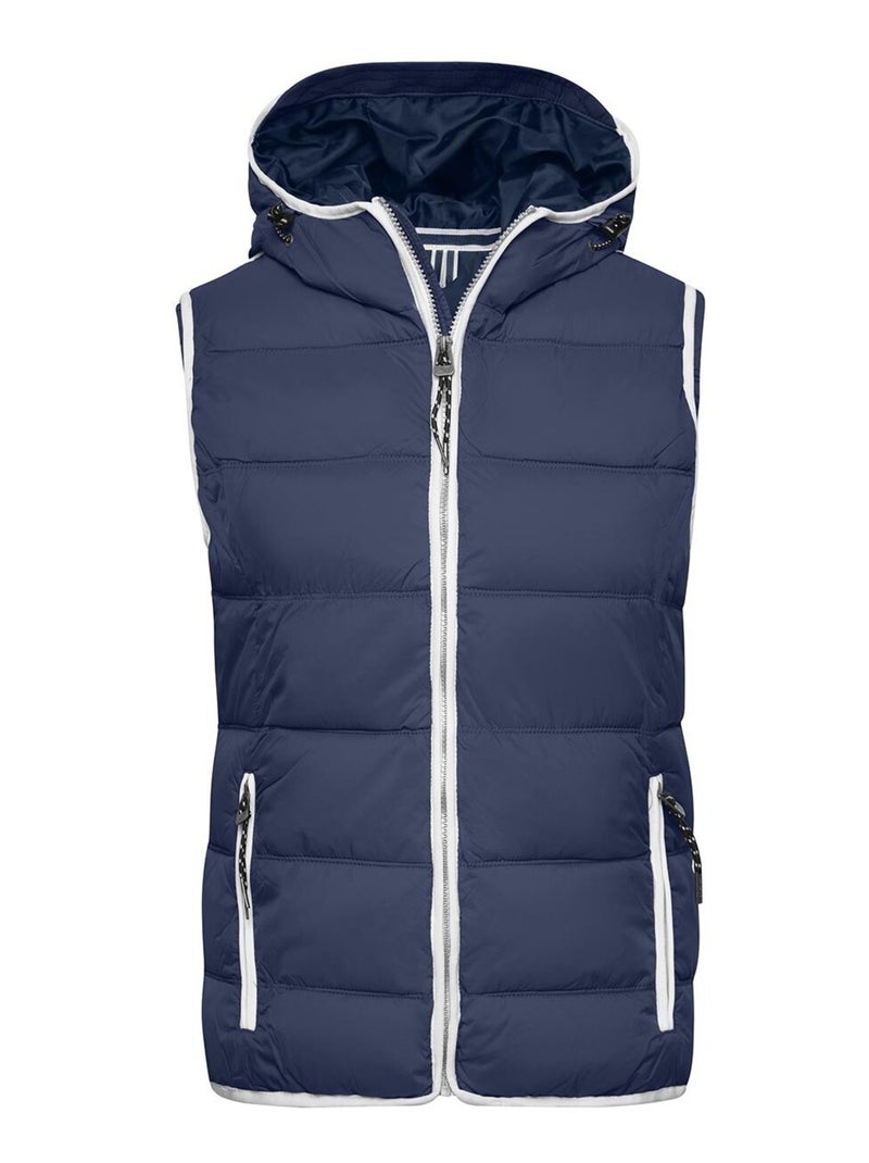 James and Nicholson - Veste sans manches MARITIME Bleu Bleu marine Blanc - Kiabi