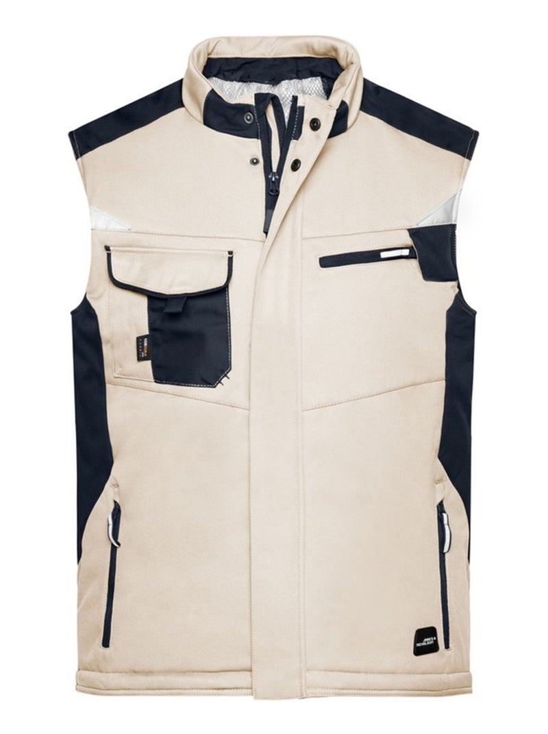 James and Nicholson - Veste sans manches Noir Beige - Kiabi