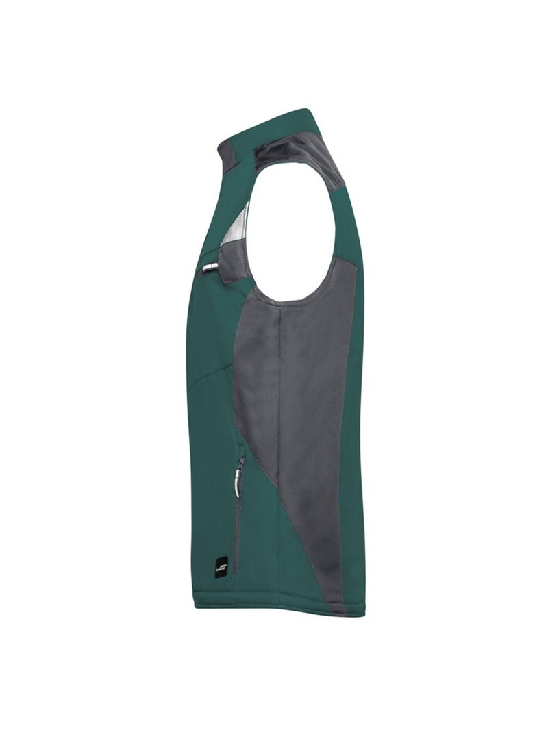 James and Nicholson - Veste sans manches Noir Vert Noir - Kiabi