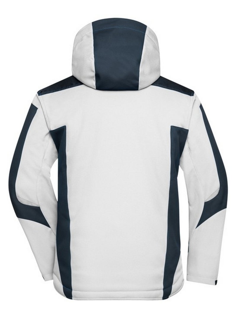 James and Nicholson - Veste softshell CRAFTSMEN Blanc Noir - Kiabi